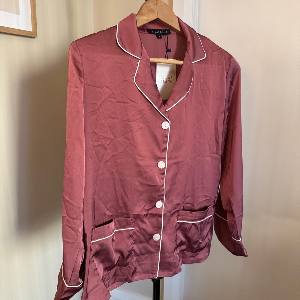 Satin Pjs Set - Picture 2 of 4